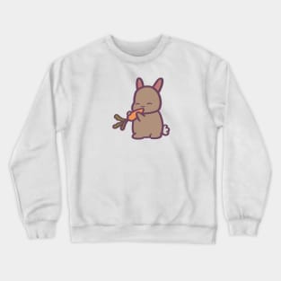 Cute Bunny Rabbit Eating a Carrot Crewneck Sweatshirt